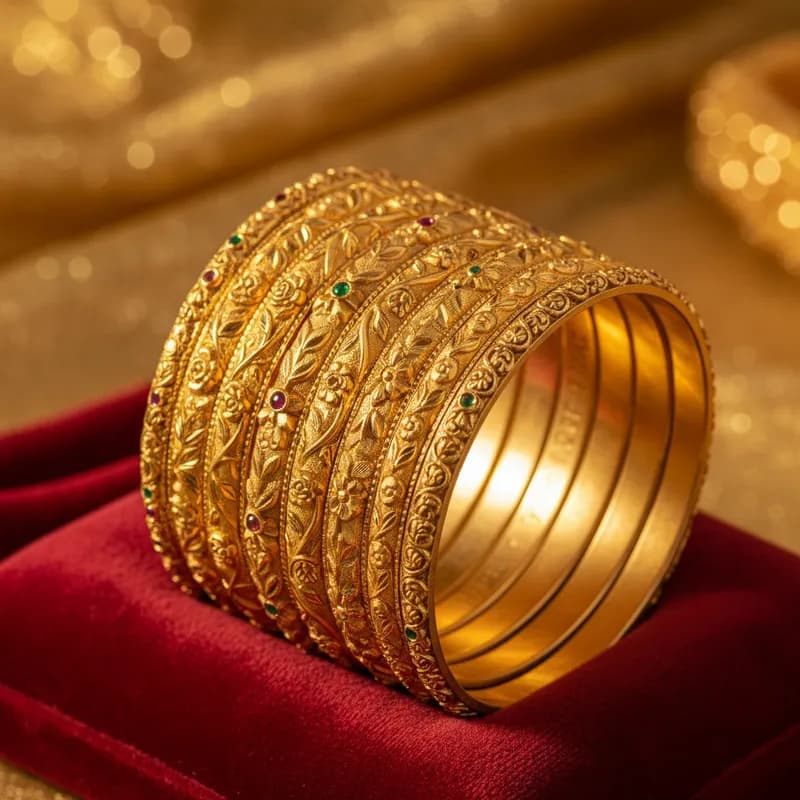 Gold Bridal Bangles Set