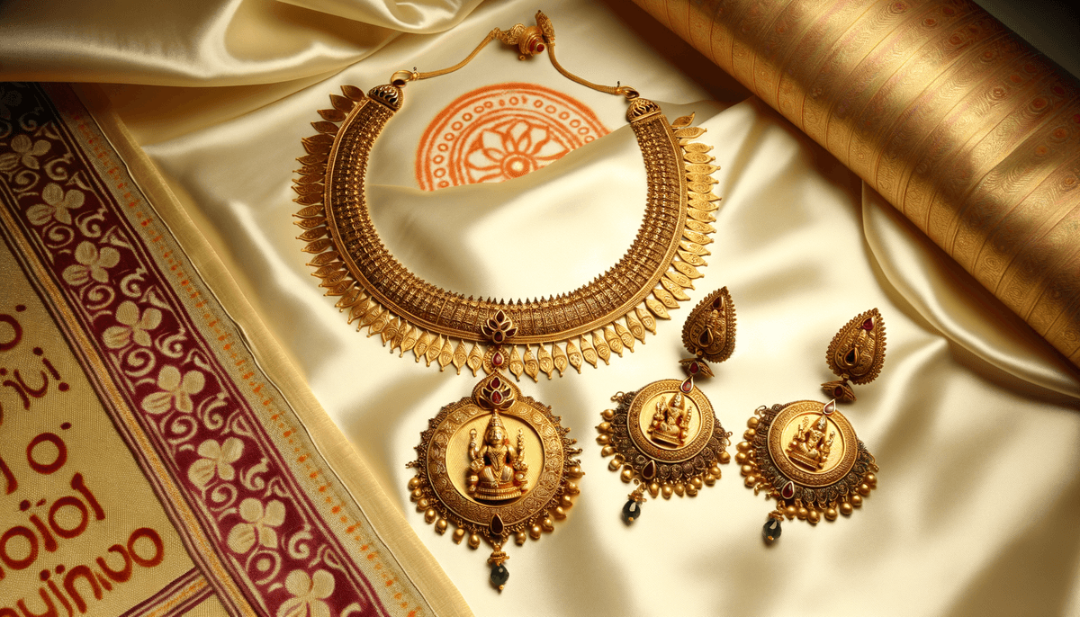 Gold Temple Jewelry Set