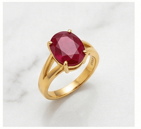 Natural Burma Ruby Ring
