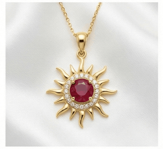 Ruby Sun Pendant