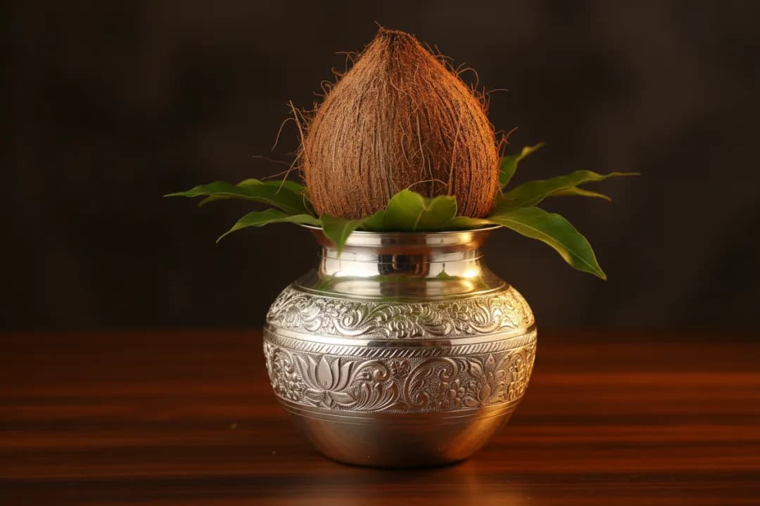 Pure silver kalash for Shivaratri puja