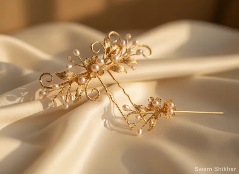 Gold Hair Pins Set