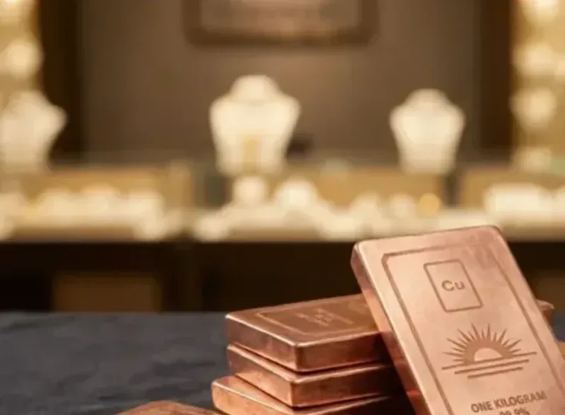 Pure copper bars collection at Swarn Shikhar Jewellers Mumbai