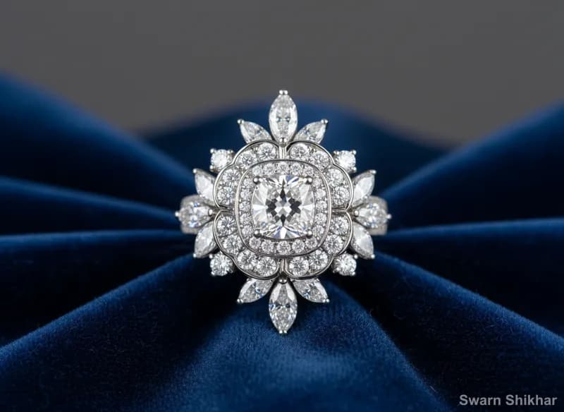 Diamond Cluster Ring