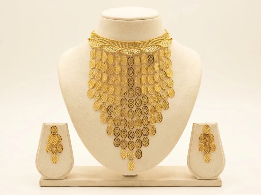 18K Gold Coin Necklace Set