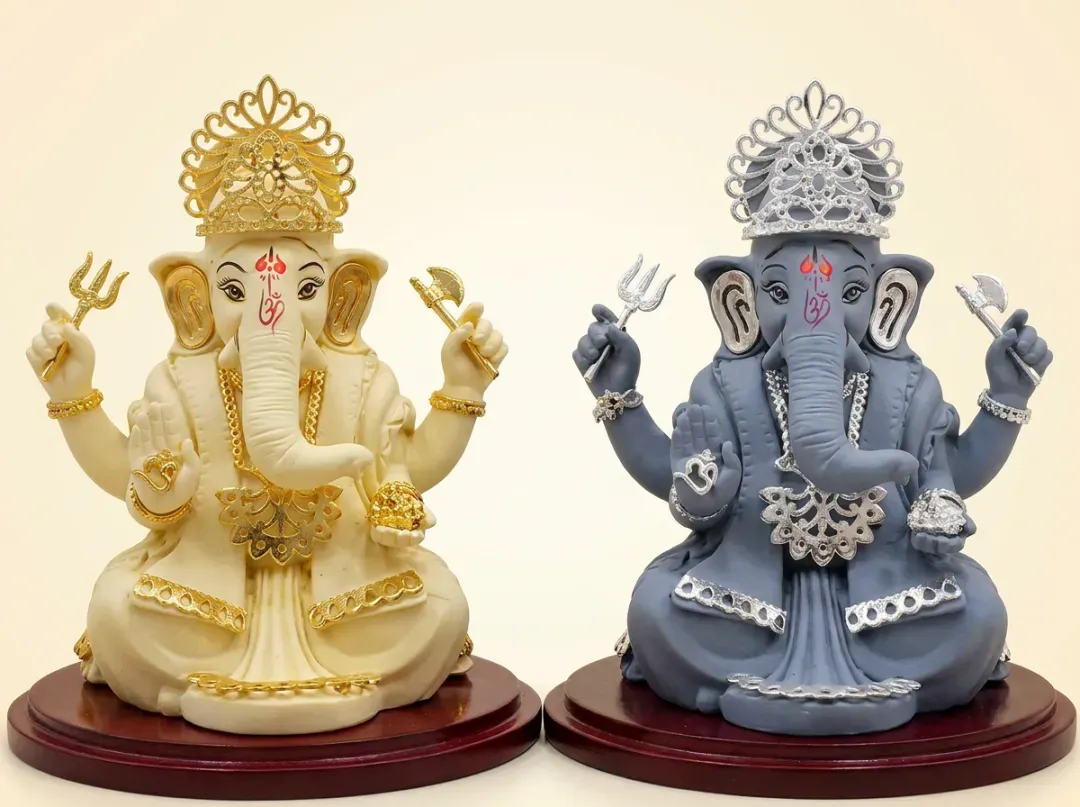 Antique Gold-Finish Ganesh Murti