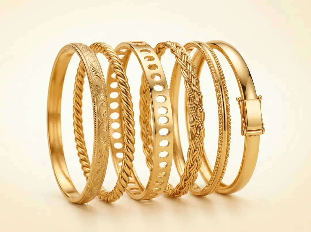 Gold Bangles for Women, 22K and 18K
