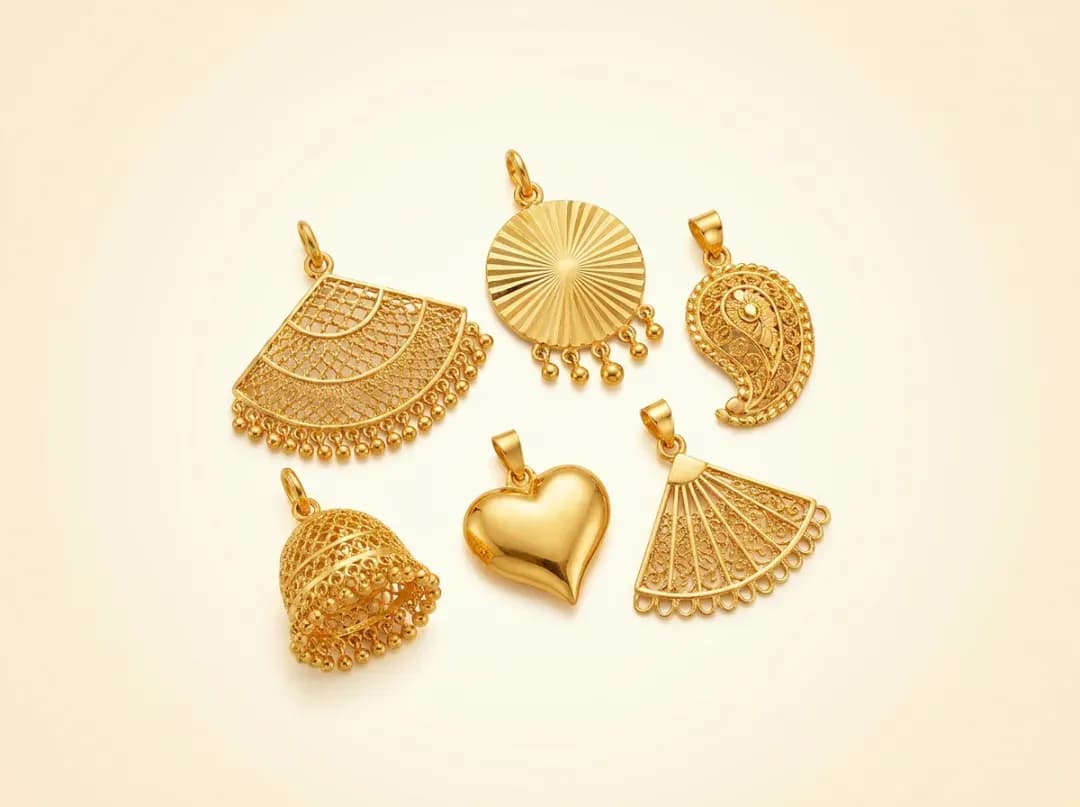 Gold Mangalsutra Pendants, 18K and 22K