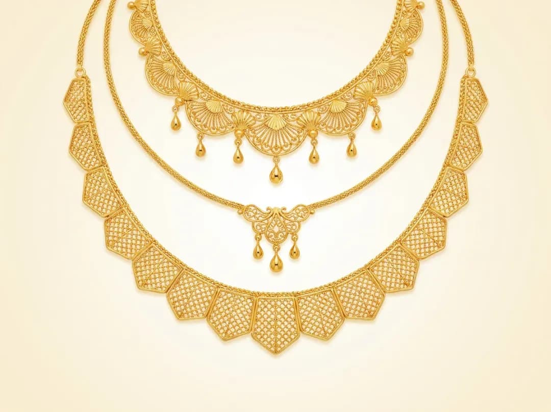 Lightweight 22K Gold Necklaces
