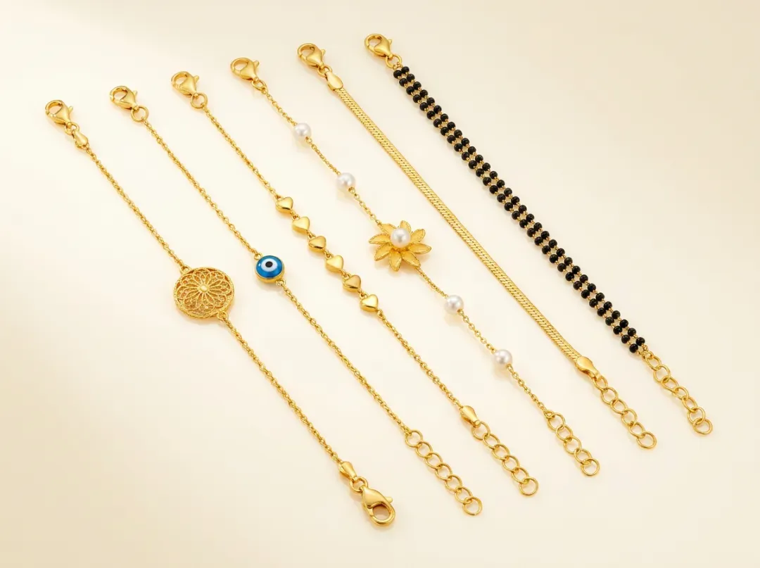 Women's Gold Bracelets, 22K and 18K